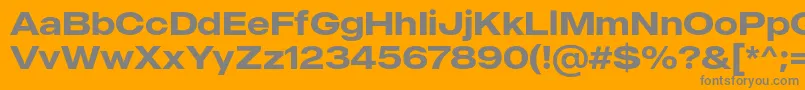 フォントMADE Outer Sans Medium PERSONAL USE – オレンジの背景に灰色の文字