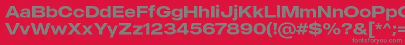 Weitere Informationen zur MADE Outer Sans Medium PERSONAL USE-Schriftart MADE Outer Sans Medium PERSONAL USE-Schriftart – Graue Schriften auf rotem Hintergrund