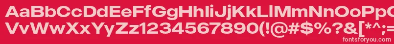 MADE Outer Sans Medium PERSONAL USE Font – Pink Fonts on Red Background