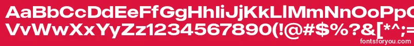 MADE Outer Sans Medium PERSONAL USE Font – White Fonts on Red Background