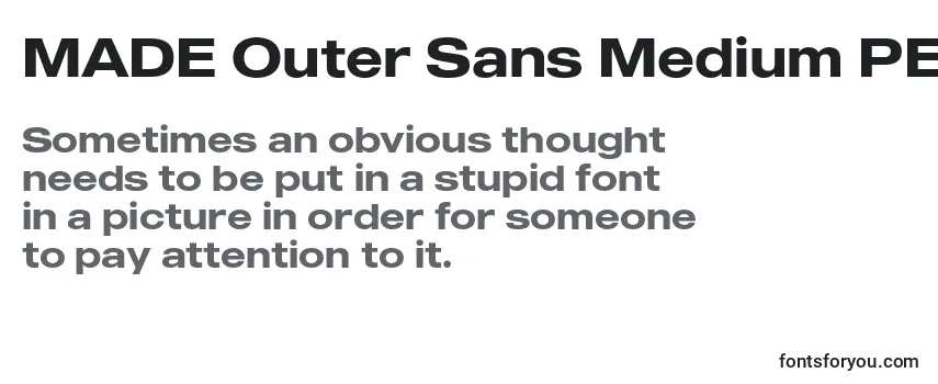MADE Outer Sans Medium PERSONAL USE Font