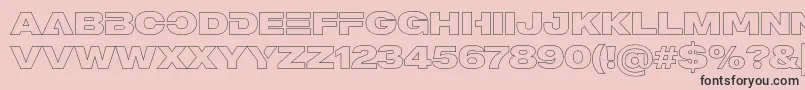 MADE Outer Sans Outline Alt Black PERSONAL USE Font – Black Fonts on Pink Background