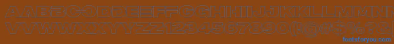 MADE Outer Sans Outline Alt Black PERSONAL USE Font – Blue Fonts on Brown Background