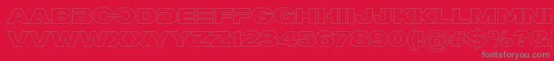 MADE Outer Sans Outline Alt Black PERSONAL USE Font – Gray Fonts on Red Background