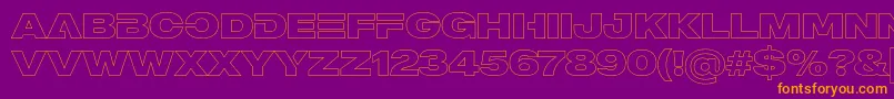 MADE Outer Sans Outline Alt Black PERSONAL USE Font – Orange Fonts on Purple Background