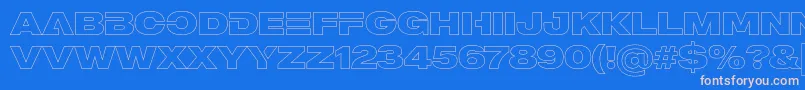 MADE Outer Sans Outline Alt Black PERSONAL USE Font – Pink Fonts on Blue Background