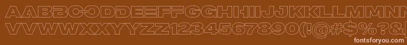 MADE Outer Sans Outline Alt Black PERSONAL USE Font – Pink Fonts on Brown Background