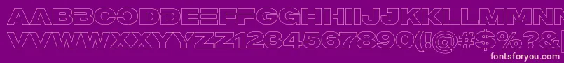 MADE Outer Sans Outline Alt Black PERSONAL USE Font – Pink Fonts on Purple Background