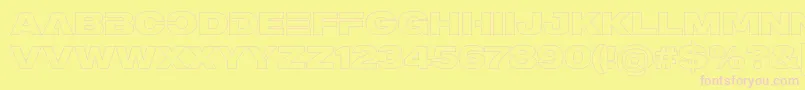 MADE Outer Sans Outline Alt Black PERSONAL USE Font – Pink Fonts on Yellow Background