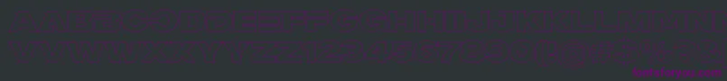 Шрифт MADE Outer Sans Outline Alt Black PERSONAL USE – фиолетовые шрифты на чёрном фоне