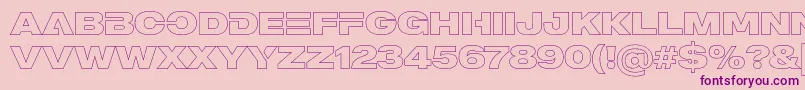 MADE Outer Sans Outline Alt Black PERSONAL USE Font – Purple Fonts on Pink Background