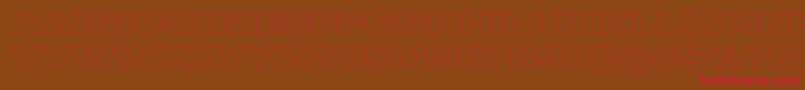 MADE Outer Sans Outline Alt Black PERSONAL USE Font – Red Fonts on Brown Background
