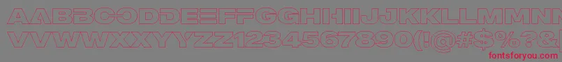 MADE Outer Sans Outline Alt Black PERSONAL USE Font – Red Fonts on Gray Background