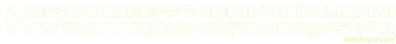 Więcej informacji o czcionce MADE Outer Sans Outline Alt Black PERSONAL USE Czcionka MADE Outer Sans Outline Alt Black PERSONAL USE – żółte czcionki