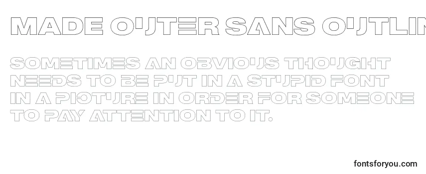 MADE Outer Sans Outline Alt Black PERSONAL USE-fontti