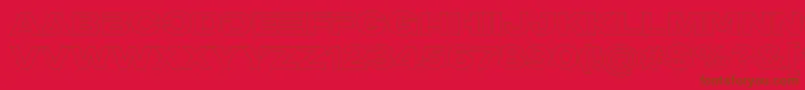 Шрифт MADE Outer Sans Outline Alt Bold PERSONAL USE – коричневые шрифты на красном фоне