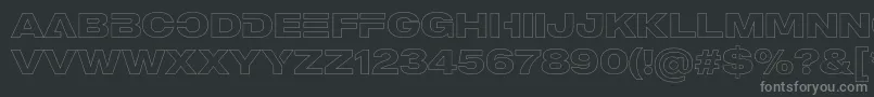 Шрифт MADE Outer Sans Outline Alt Bold PERSONAL USE – серые шрифты на чёрном фоне