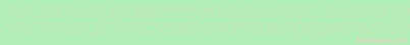 Fonte MADE Outer Sans Outline Alt Bold PERSONAL USE – fontes rosa em um fundo verde