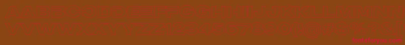 Шрифт MADE Outer Sans Outline Alt Bold PERSONAL USE – красные шрифты на коричневом фоне