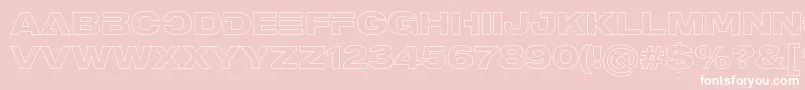 MADE Outer Sans Outline Alt Bold PERSONAL USE Font – White Fonts on Pink Background