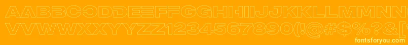 MADE Outer Sans Outline Alt Bold PERSONAL USE Font – Yellow Fonts on Orange Background
