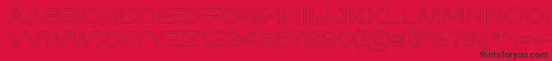 MADE Outer Sans Outline Alt Light PERSONAL USE Font – Black Fonts on Red Background