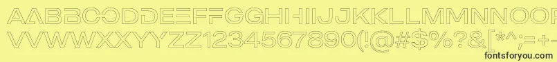 MADE Outer Sans Outline Alt Light PERSONAL USE Font – Black Fonts on Yellow Background