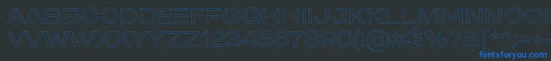 MADE Outer Sans Outline Alt Light PERSONAL USE Font – Blue Fonts on Black Background
