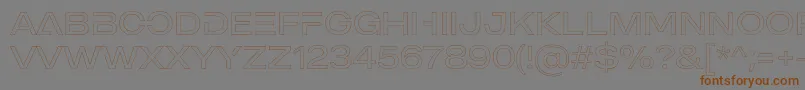 MADE Outer Sans Outline Alt Light PERSONAL USE Font – Brown Fonts on Gray Background