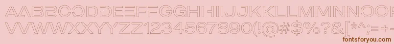 MADE Outer Sans Outline Alt Light PERSONAL USE Font – Brown Fonts on Pink Background