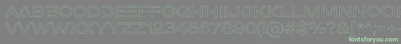 MADE Outer Sans Outline Alt Light PERSONAL USE Font – Green Fonts on Gray Background