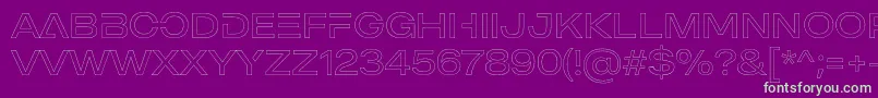 MADE Outer Sans Outline Alt Light PERSONAL USE Font – Green Fonts on Purple Background