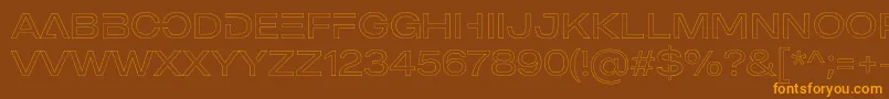 MADE Outer Sans Outline Alt Light PERSONAL USE Font – Orange Fonts on Brown Background