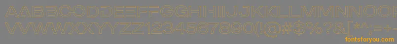 MADE Outer Sans Outline Alt Light PERSONAL USE Font – Orange Fonts on Gray Background