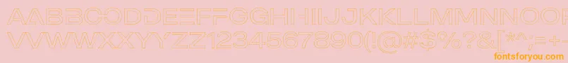 MADE Outer Sans Outline Alt Light PERSONAL USE Font – Orange Fonts on Pink Background