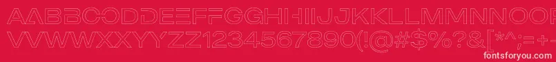 MADE Outer Sans Outline Alt Light PERSONAL USE Font – Pink Fonts on Red Background