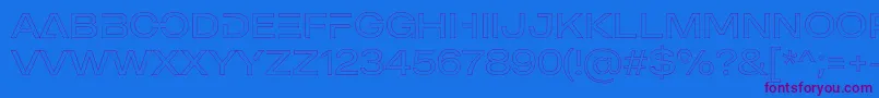 MADE Outer Sans Outline Alt Light PERSONAL USE Font – Purple Fonts on Blue Background