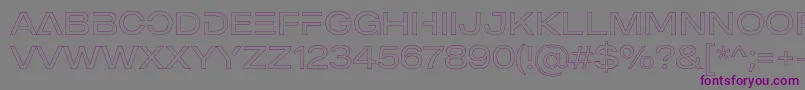 MADE Outer Sans Outline Alt Light PERSONAL USE Font – Purple Fonts on Gray Background