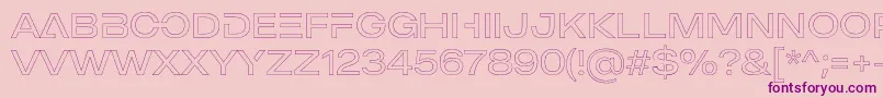 MADE Outer Sans Outline Alt Light PERSONAL USE Font – Purple Fonts on Pink Background