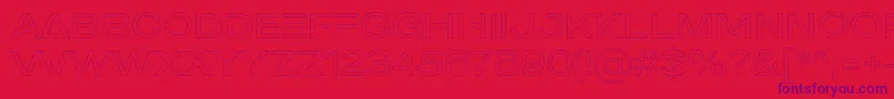 MADE Outer Sans Outline Alt Light PERSONAL USE Font – Purple Fonts on Red Background