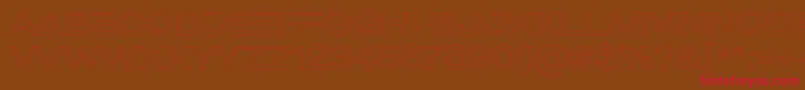 MADE Outer Sans Outline Alt Light PERSONAL USE Font – Red Fonts on Brown Background