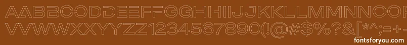 MADE Outer Sans Outline Alt Light PERSONAL USE Font – White Fonts on Brown Background