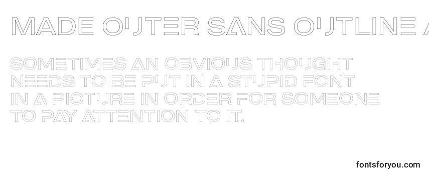 MADE Outer Sans Outline Alt Light PERSONAL USE Font