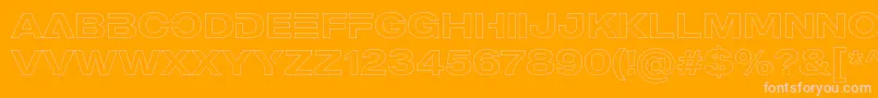 MADE Outer Sans Outline Alt Medium PERSONAL USE Font – Pink Fonts on Orange Background