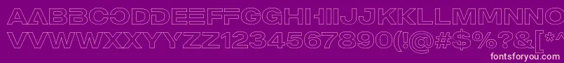 MADE Outer Sans Outline Alt Medium PERSONAL USE Font – Pink Fonts on Purple Background