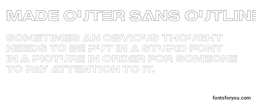 Шрифт MADE Outer Sans Outline Alt Medium PERSONAL USE