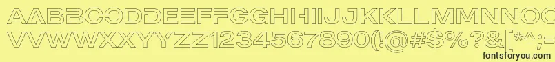 MADE Outer Sans Outline Alt Regular PERSONAL USE Font – Black Fonts on Yellow Background