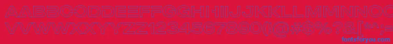 MADE Outer Sans Outline Alt Regular PERSONAL USE Font – Blue Fonts on Red Background