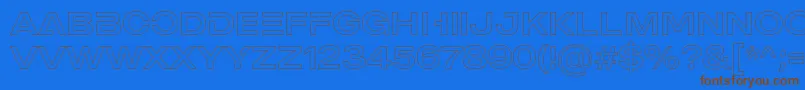 MADE Outer Sans Outline Alt Regular PERSONAL USE Font – Brown Fonts on Blue Background