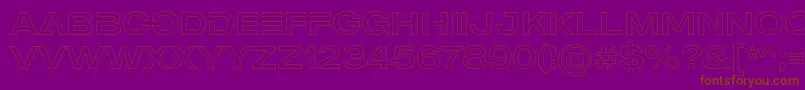 MADE Outer Sans Outline Alt Regular PERSONAL USE Font – Brown Fonts on Purple Background